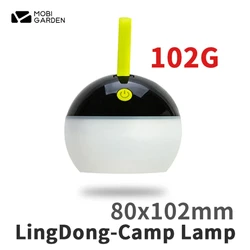 MOBI GARDEN Mini Led Camping Lamp 3 Lighting Mode Outdoor Ultralight 102g Portable Hand Hang Tent USB Charge ABS IPX6 102g LingD