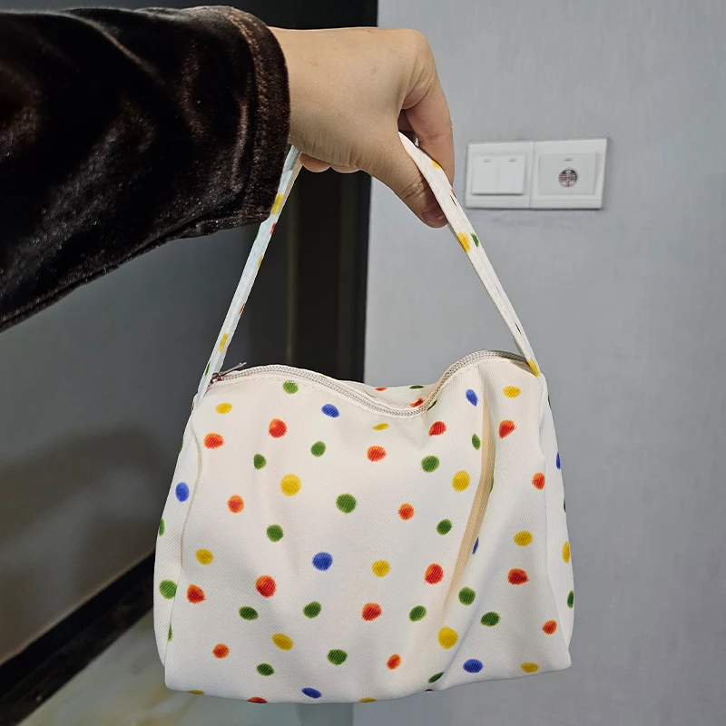

Colorful Polka Dot Versatile Makeup Bag New Portable Handheld Toiletry Bag