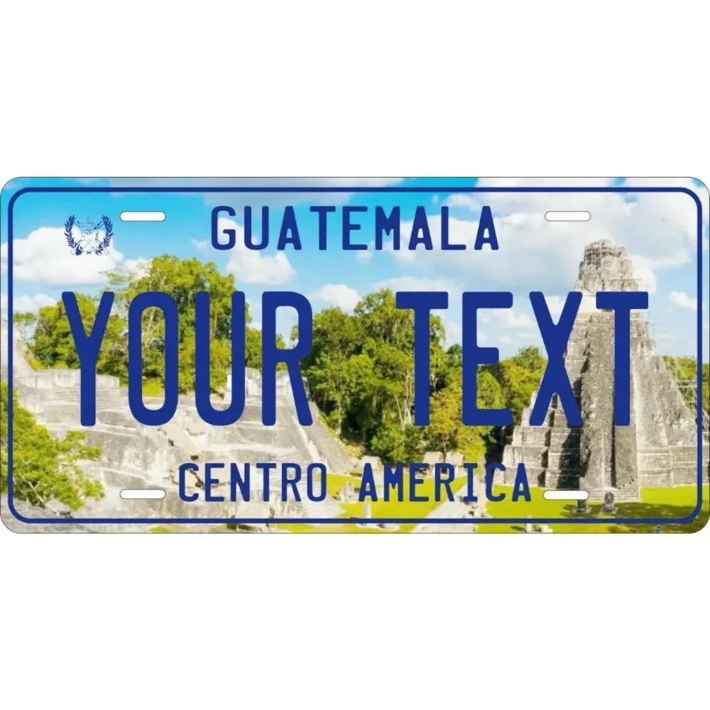 CIFbuy 1PC Personalized Custom Guatemala Ruin Decor Tag, 2D Flat Dustproof Waterproof Home Wall Hanging Ornament