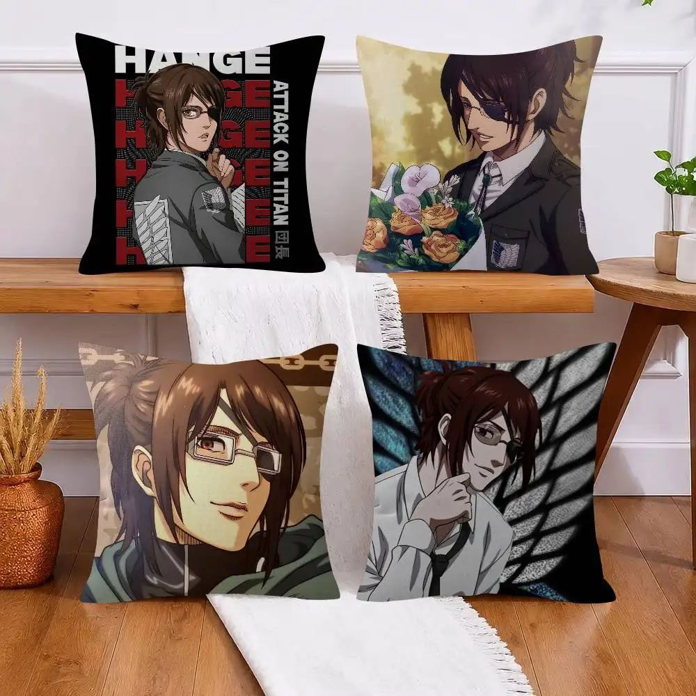 A-Attack On Titan H-Hange Zoe Anime   Cushion Cover Car Throw Pillow Case For Sofa Car Christmas Gift