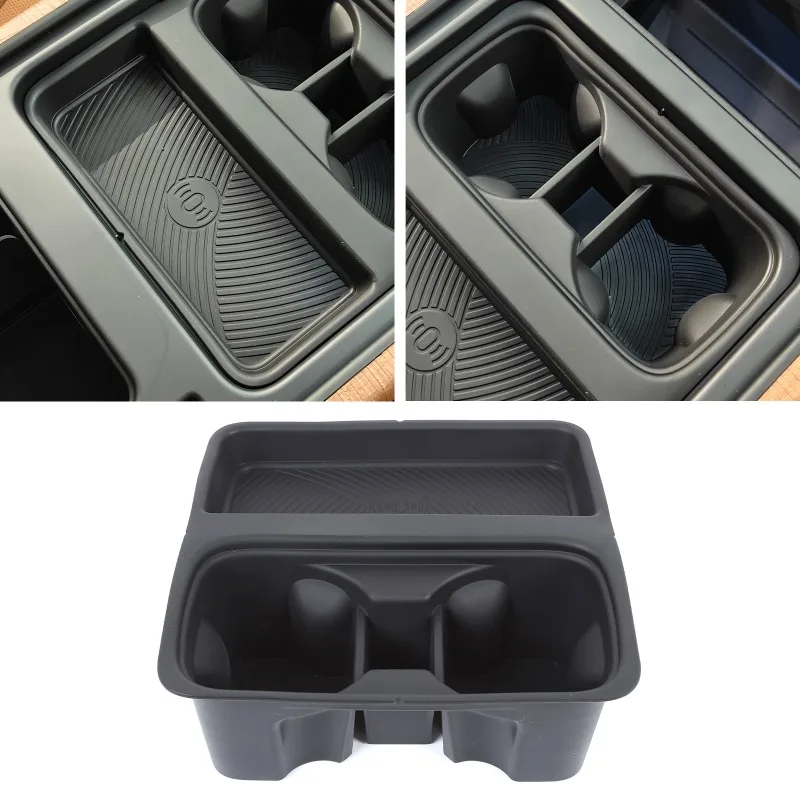 

Silicone For 2022 2023 2024 Land Rover Defender Center Console Cup Holder Protector with Wireless Charging mat Car Accessories