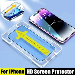 New Full Cover Tempered Glass For iPhone 14 13 12 11 15 Pro Max Deliver Mount Aids Screen Protector For iPhone 15 Pro MAX Glass