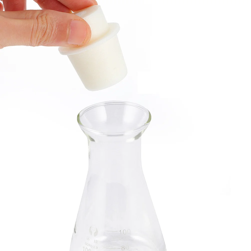 

5Pcs Erlenmeyer Flask Silicone Stoppers Durable Chemical Lab Sealing Tool Test Tube Plugs for Experiments Silicone Stoppers
