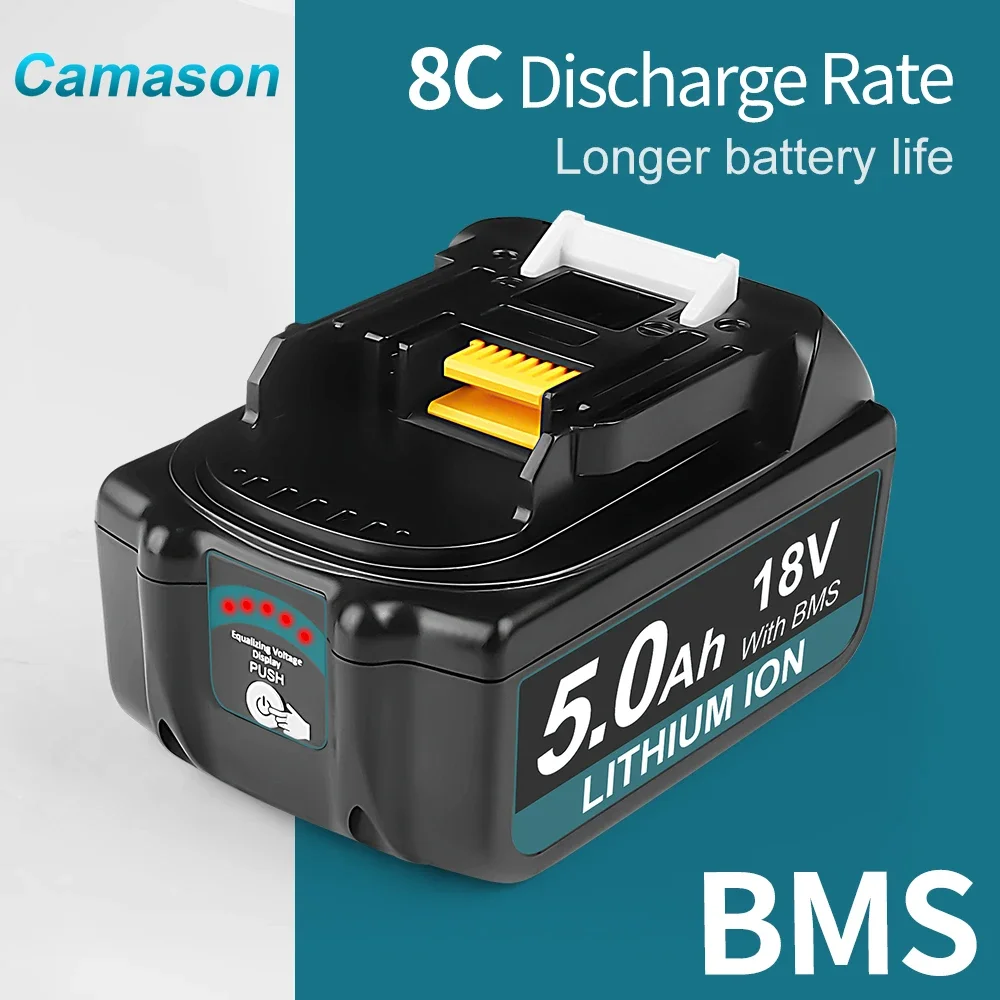 Camason 5Ah Battery For Makita 18V Power Tools Replacement Accessories 18 v Li-ion Rechargeable batteries Pack New With BMS