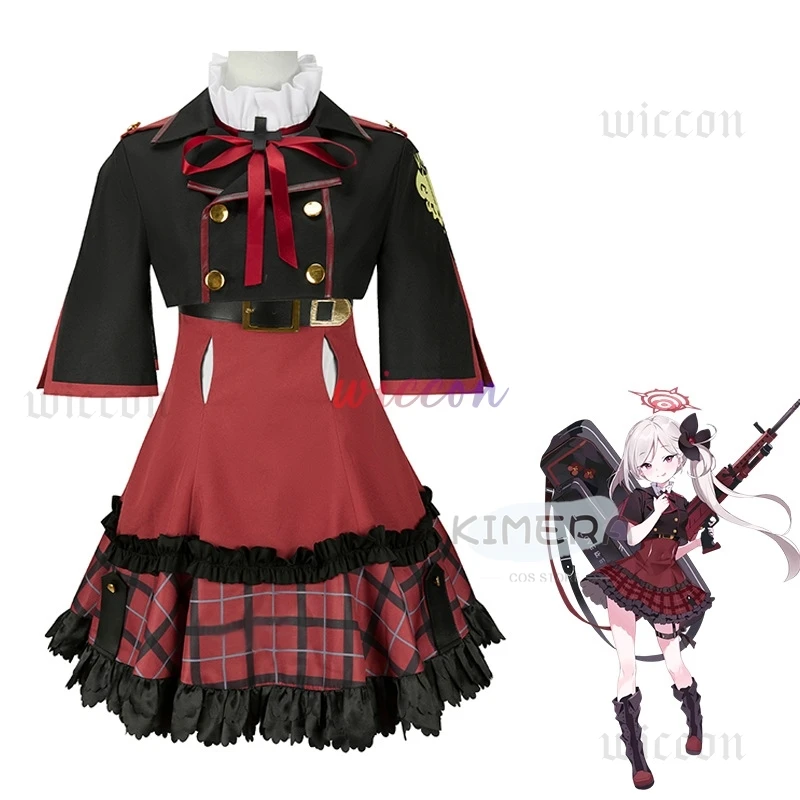 Asagi Mutsuki Cosplay Costume Game Blue Archive Sweet Lovely Uniform Skirt Full Set with Wig Women Anime Role Play Clothing