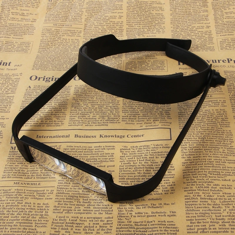 Mounted Magnifier Hands Headband Glass Lens 1.6X 2X 2.5X 3.5X For Close Work Watch Repair
