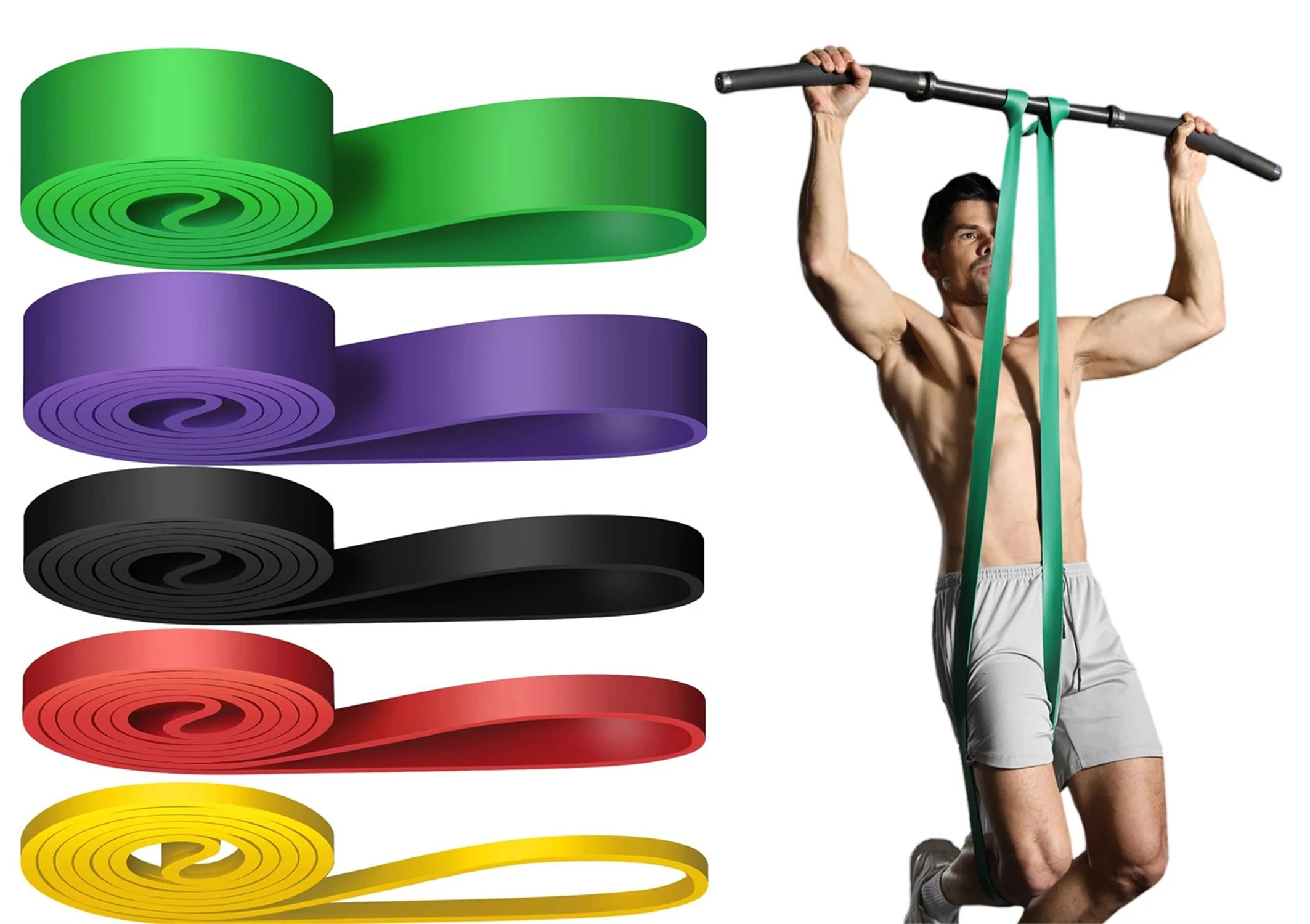 Fitness elastic band pull-up yoga stretching aid for men and women