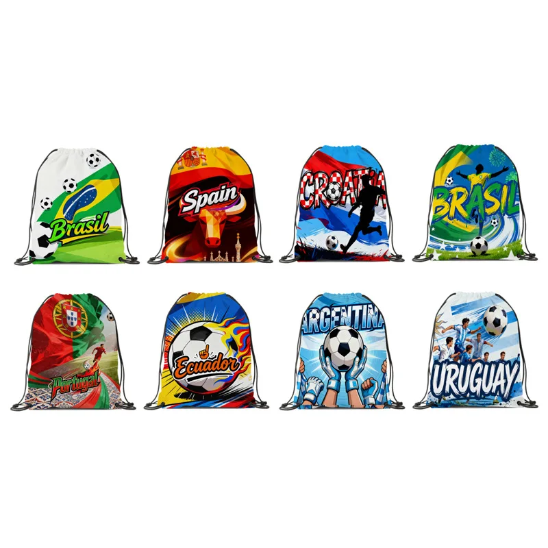 Flagicts 100% plain nylon Brazil drawstring bag