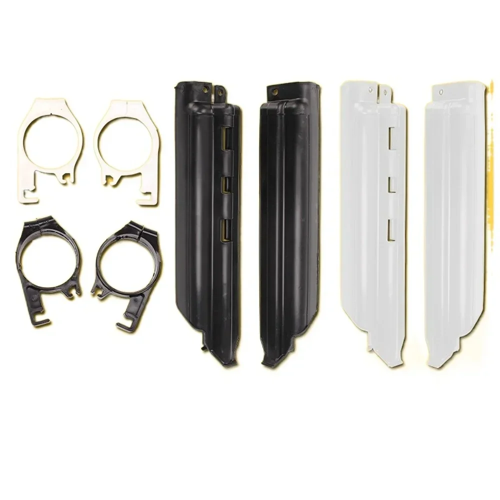 For for KDX125 for KDX200 KDX250 KLX250 Front Shock Absorber Fork Buckle Fixed Seat Card Sleeve Black White Plastic Cover