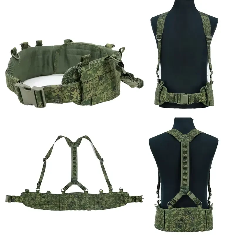 Russian  Tactical Waist Belt Y Shoulder Strap Modular MOLLE System Hunting Sport Mens Utility Belt Outdoor Gear