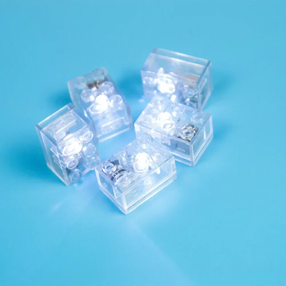 

NEW 5Pcs Building Blocks Colorful Bricks LED Light-emitting Baby Compatible Block Models Kids Toys for Children Kids Gifts