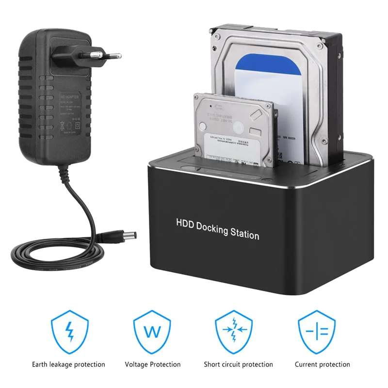 GFR5-USB 3.0 To SATA Dual Slot Hard Disk Base-EU Plug