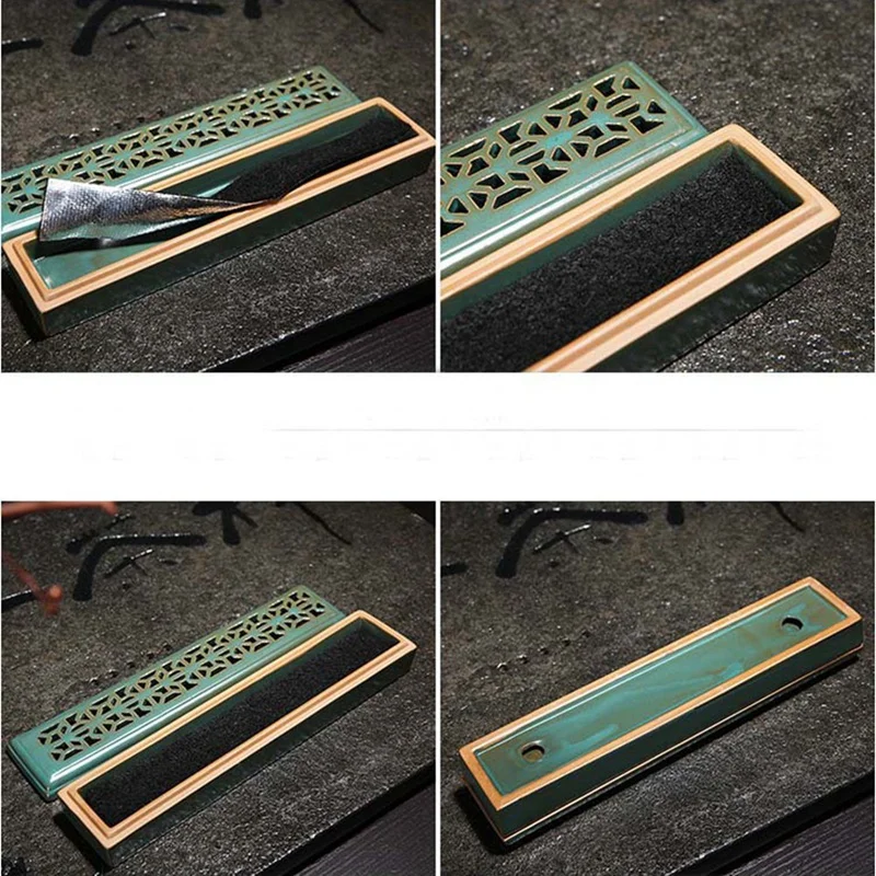 Incense Holder Incense Tray Horizontal Incense Burner Fashion Creativity With Non-Combustible Cotton Ceramics Relax