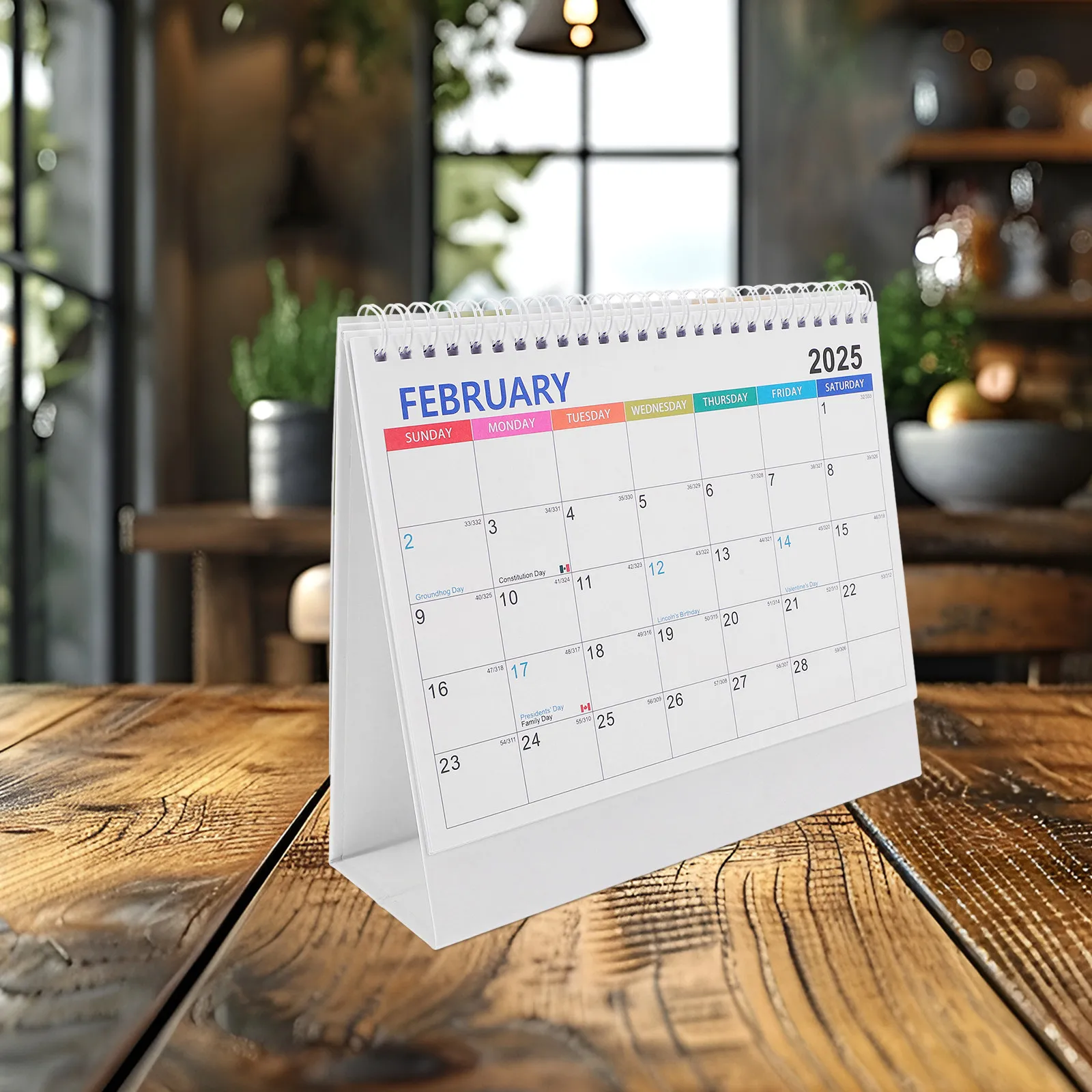 

2025 Desk Calendar Flip Standing Monthly Desktop Calendar January to December Office Home Work Schedule Planner