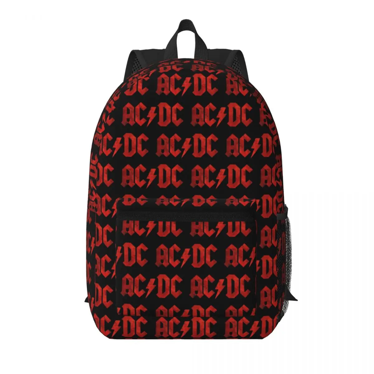 AC - DC Rock Music Band Jagged Logo Student Backpack School Bag Hiking Travel Daypack for Boys Girls Bookbag Shoulder Bags