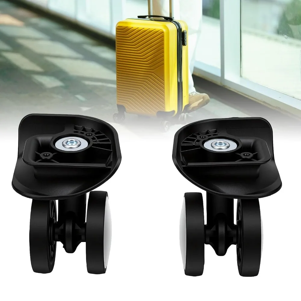 2pcs Easy Install F-61 Luggage Wheels Double Row ABS Suitcase Wheels Suitcase Casters Travel Suitcase