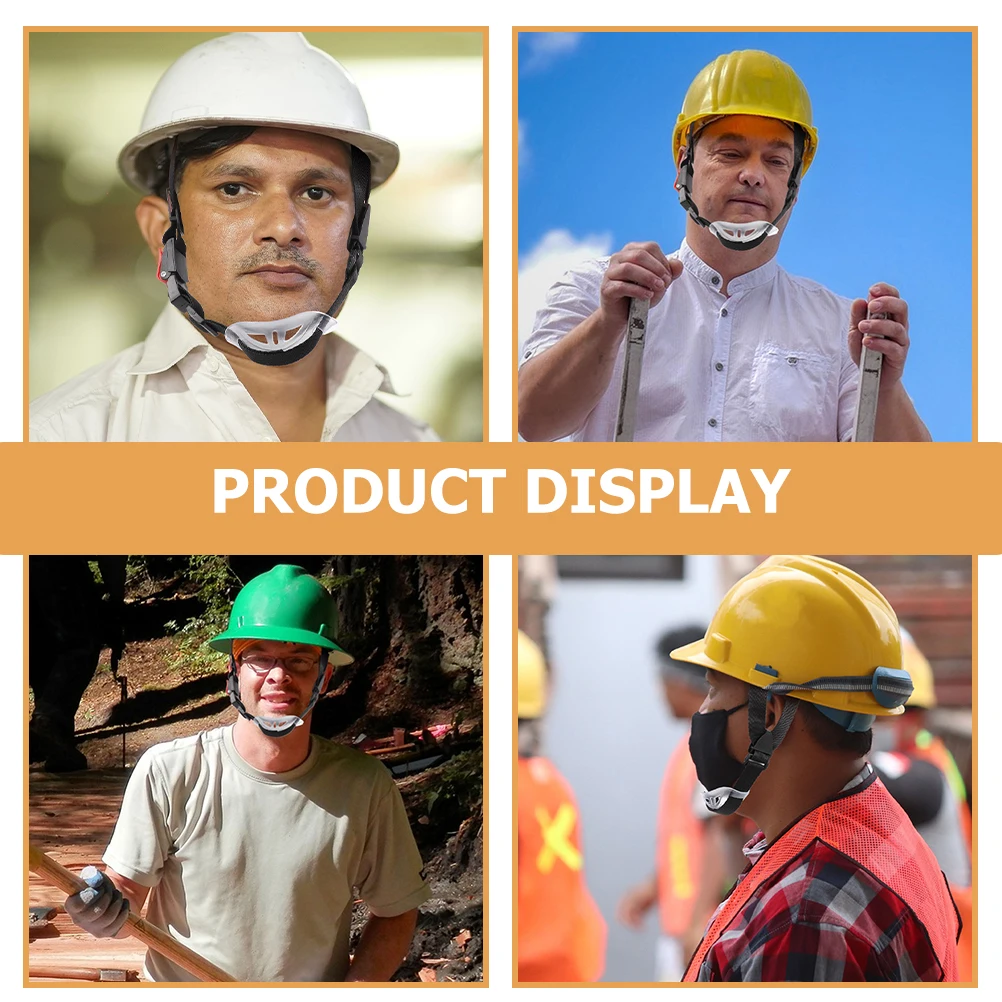 

3pcs Safety Strap Red Construction Hat Harness Detachable Adjustable Chin Belt Hard Hat Accessory Nylon Chin Protective