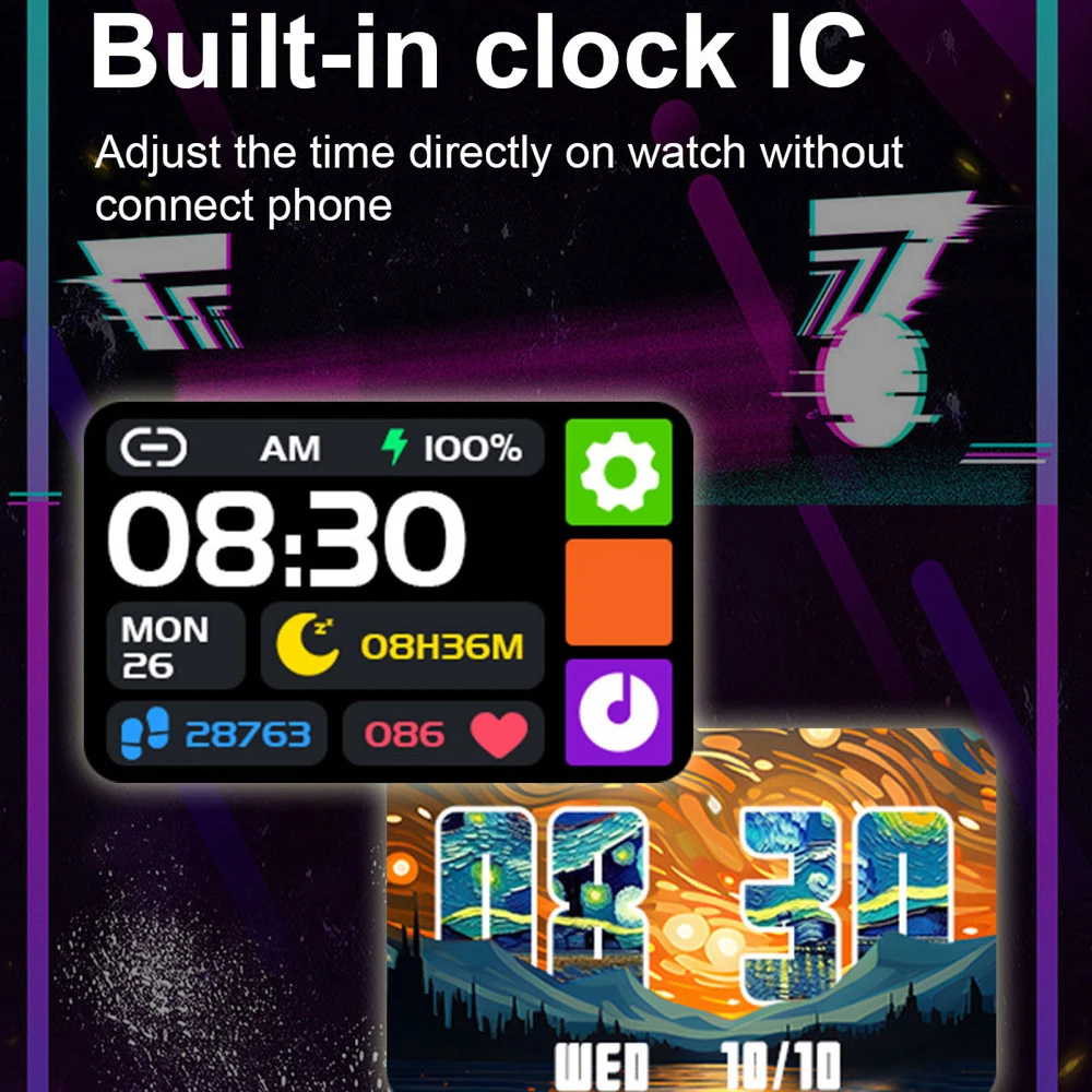 최신 스마트워치 여성 야외 스포츠 피트니스 수면 심박수 모니터 방수 스마트워치 남성용 알람 시계 알림