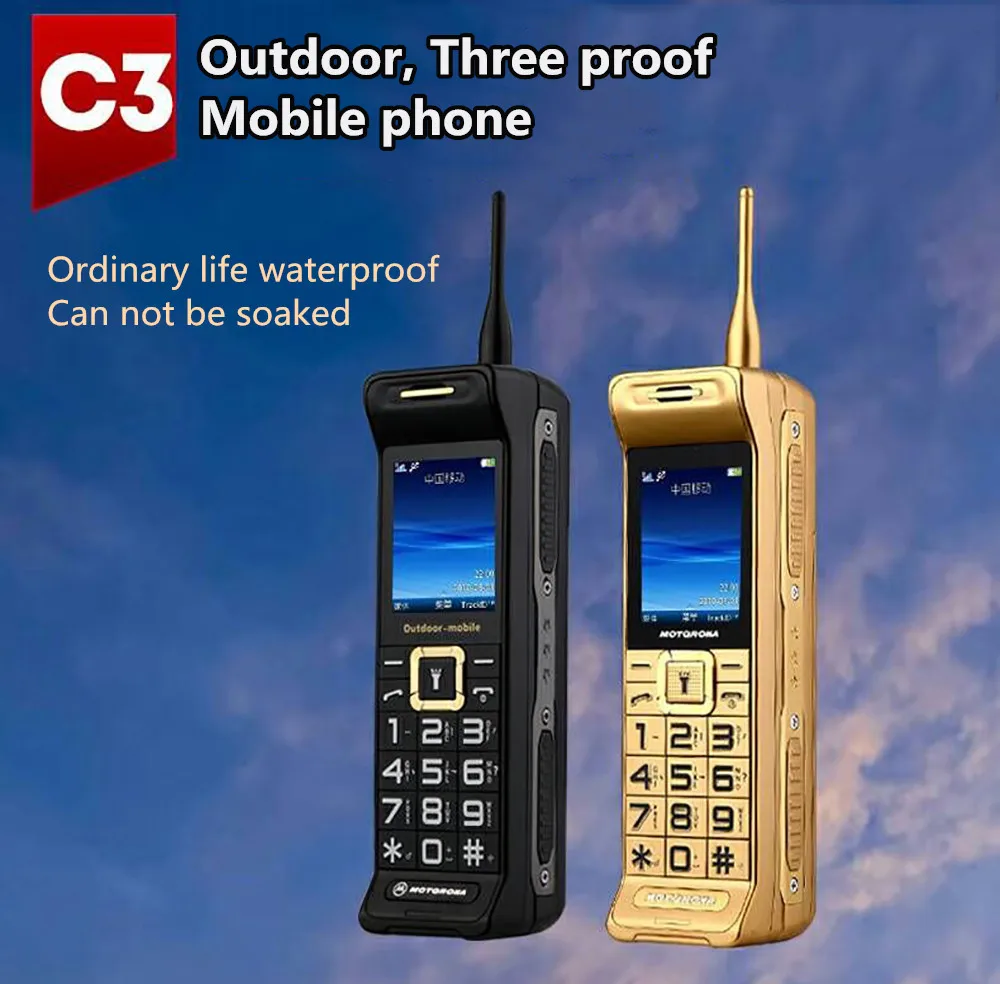 Long Standby C3 Retro Cellphone 2.2inches Dual SIM Card Mp3 Big Battery 6800mAh Bluetooth Unlocked Mobile Phone