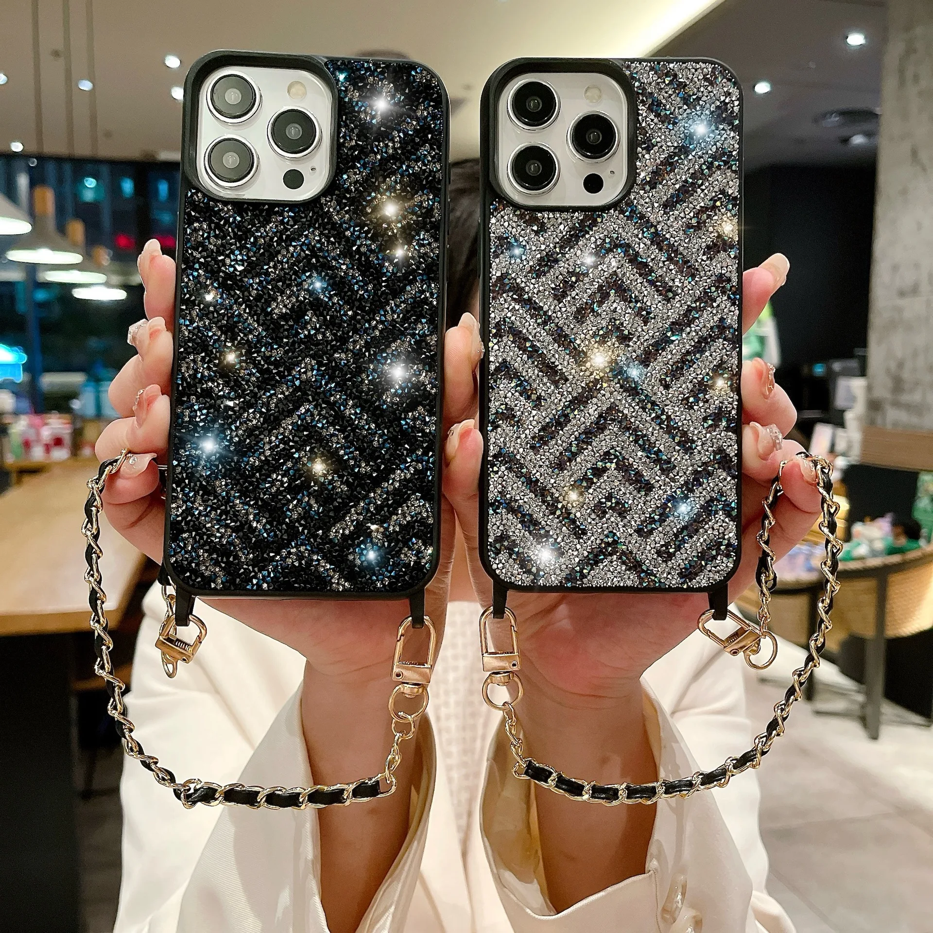 Suitable for the New Apple Phone Case, Suitable for 15 Pro Max 14 13 12 11 Sparkling Arrow Diamond 11 Pattern Phone IPhone Case