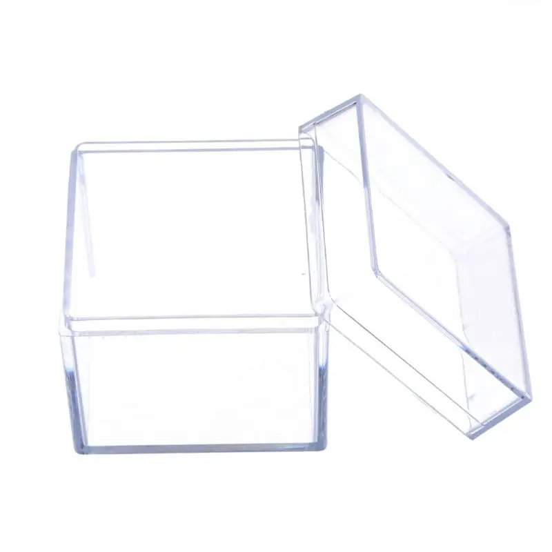 652F Clear Acrylic 5 Sided Jewelry Display Storage Box for CASE Square Cube Props Box