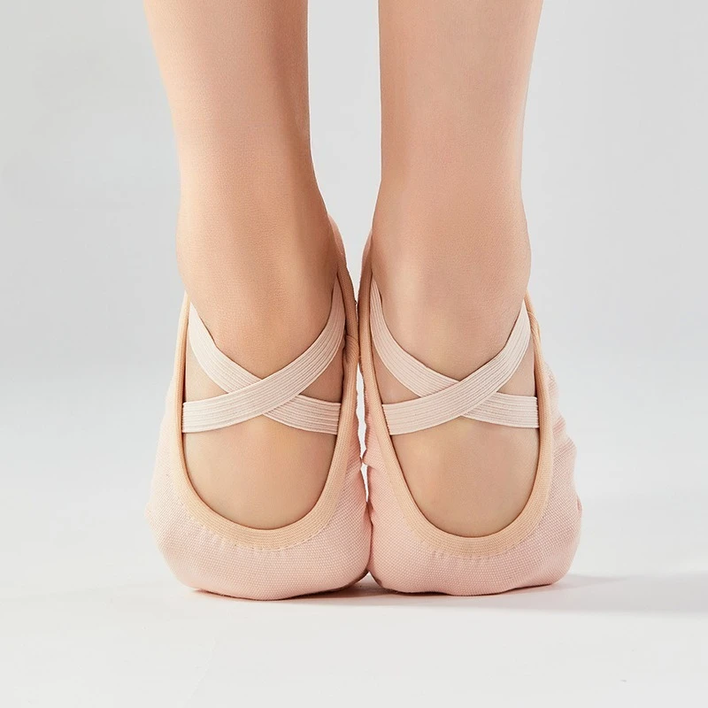 أحذية رقص تدريب بنعل ناعم مع ألواح قماشية أحذية اليوغا والباليه للبالغين للتدريب على الرقص والوضعية #6