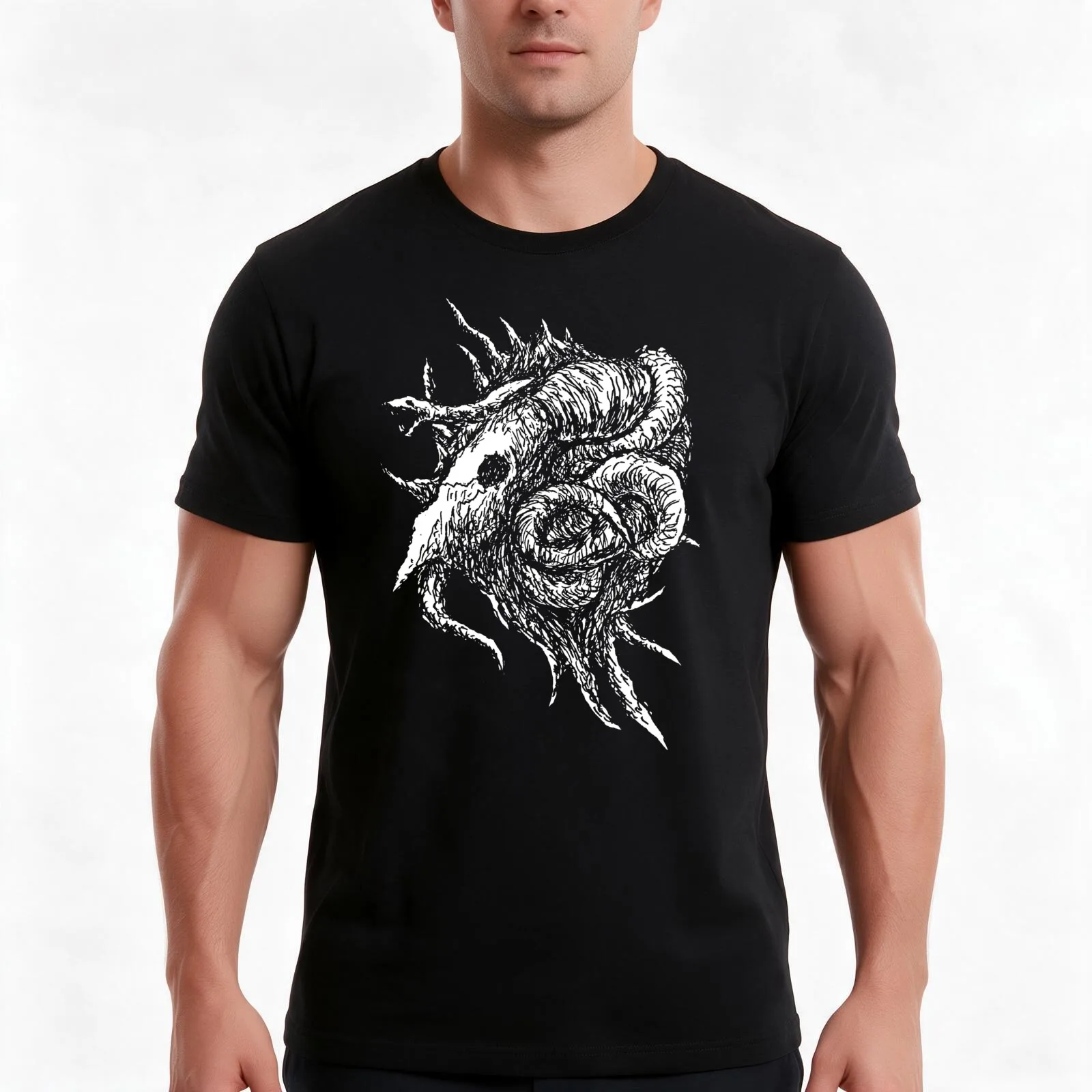 Goat Skull Prophecy Animals Snake Witchcraft Skull by KRAFTD T-Shirt Summer Casual Cotton Tee Oversized Streetwear Tops