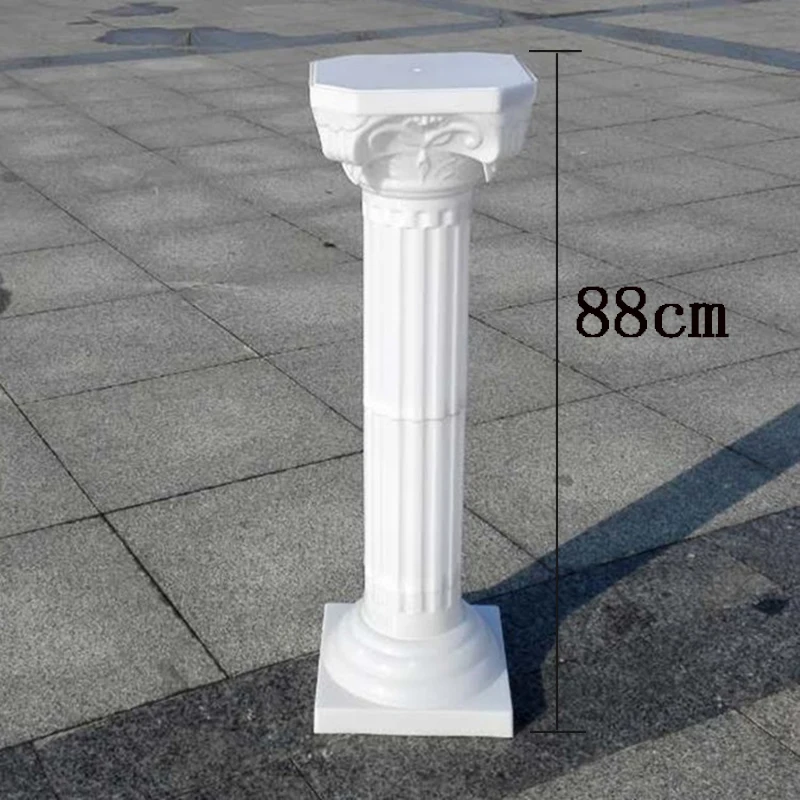 New 2pcs Fashion Wedding Props Decorative Roman Columns White Plastic Pillars Flower Pot Road Lead Stand Party Event