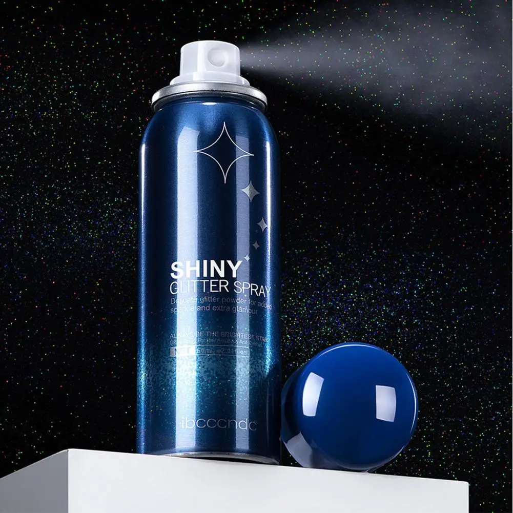 60ml Body Glitter Spray Creative Shining Make Up Tool Attractive Body Shiny Glitter Spray for Club