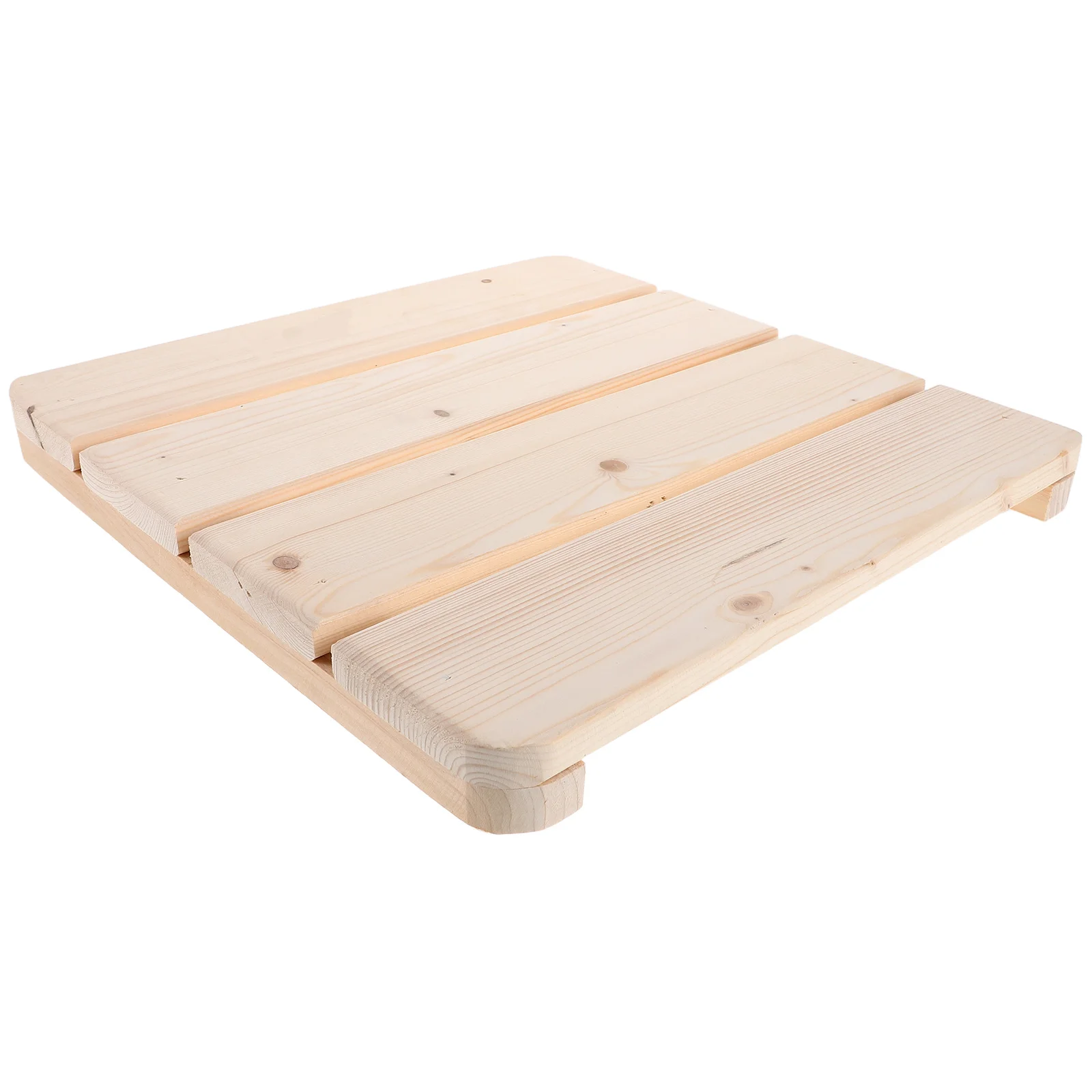 

Wooden Bath Mat Natural Solid Wood Non-Slip 30x30cm Sauna Shower Floor Slatted Platform Waterproof Bathroom Spa Steam Pool Wet