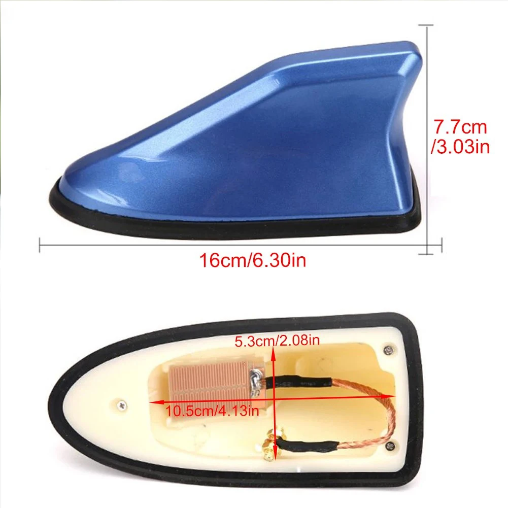 Car Shark Fin Antenna Vehicle Roof Aerials AM/FM Radio Signal Base Punching-free Antenna Mounting Automotive Top Decoration