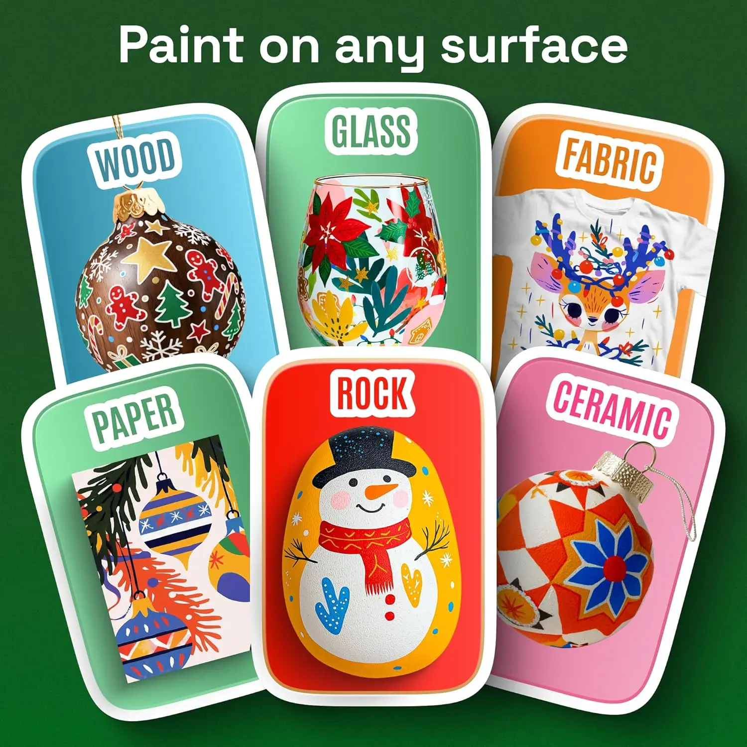 24 Pennarelli Acrilici a Doppia Punta per Roccia, Tessuto, Legno, Vetro - Kit di Materiali Artistici e Artigianali per Adulti, Adolescenti, Bambini - Idea Regalo