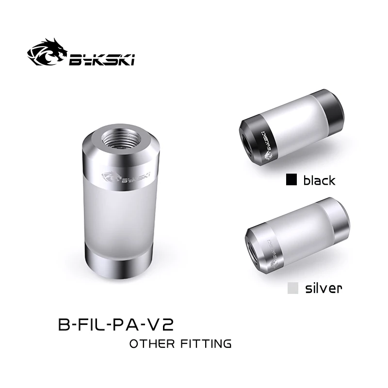 Bykski Double G1/4 Metal +Acrylic Filter Water System Dedicated Dual Spiral Pattern Brass Connector Computer Fitting B-FIL-PA-V2