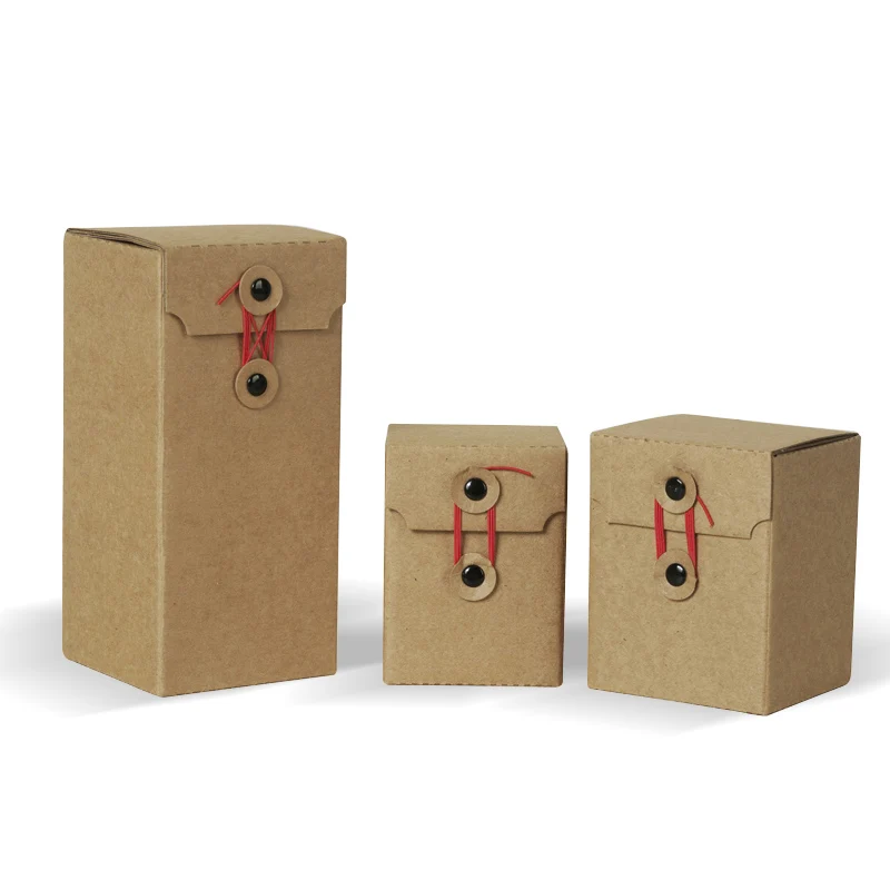 10pcs/lot- 11 sizes Retro kraft paper box tea honey jam candy handmade soap gift packaging boxes