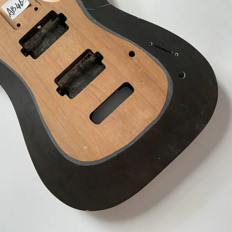 AB463 Stock Item Solid Redwood Electric Guitar Body HH Pickups Tremolo Surface Damages And Dirty