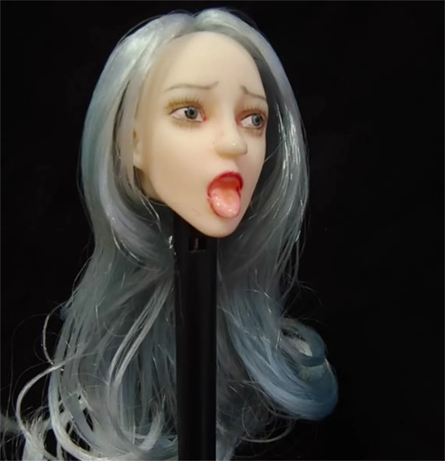 1/6 Scale Female  head Sculpt Expression Grey Hair  girl  Model toys  Fit 12''  TFit 12 inch Action Figure TBL PH  Anime  Toys