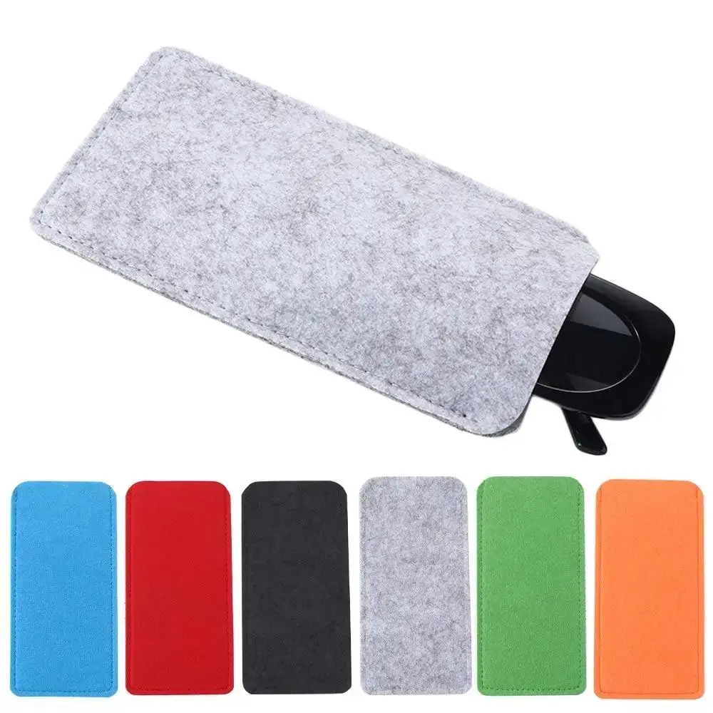 New Soft Felt Eyeglasses Bag Felt Cloth Portable Design Sunglasses Case Protective Bag Durable Glasses Bags Unisex