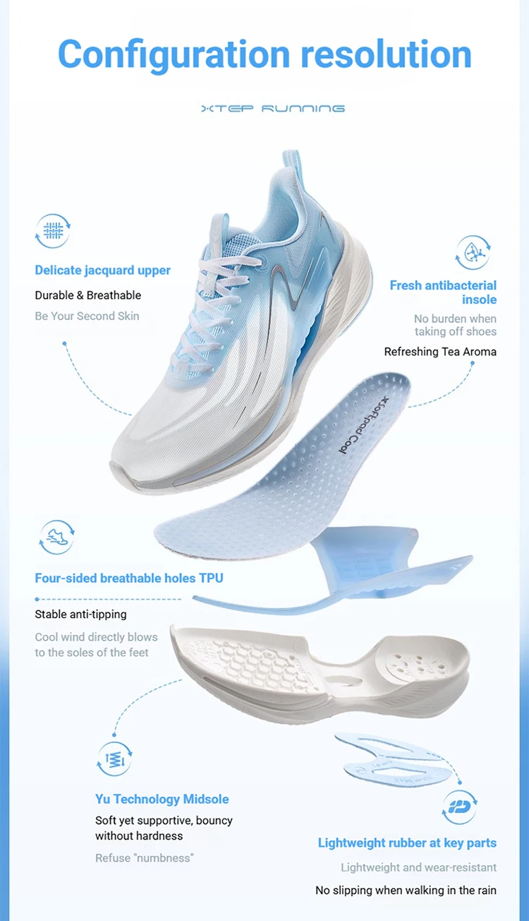 Xtep X-FLOW 9.0 Men's Running Sneakers Winter 2026 Lightweight Shock Absorbing Comfortable Breathable Sports Shoes 874219110013