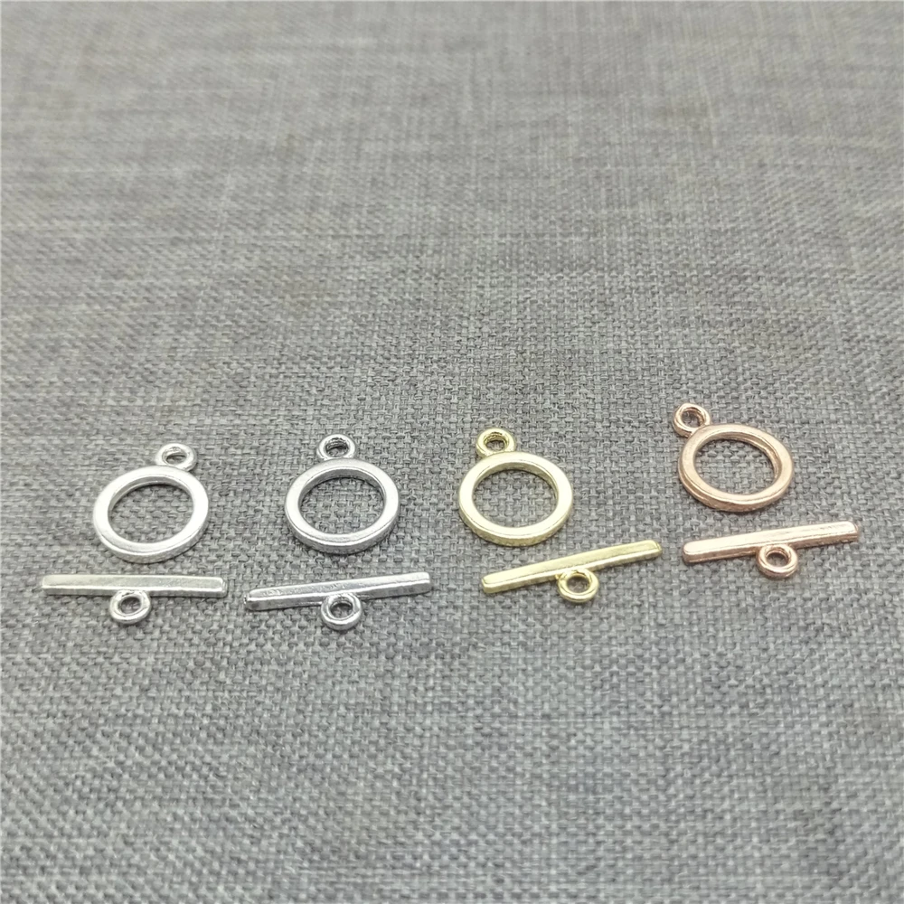 

5sets of 925 Sterling Silver Toggle Clasps w/ Rhodium Plated Gold Plated for Bracelet Necklace 8mm