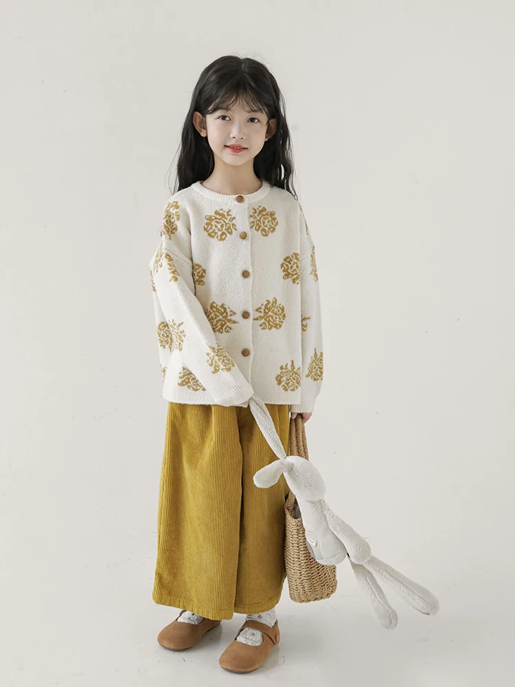 

Parent-child Outfit Oversized Retro Casual Loose Fitting Corduroy Wide Leg Pants Autumn Pants Family Matching Outfits