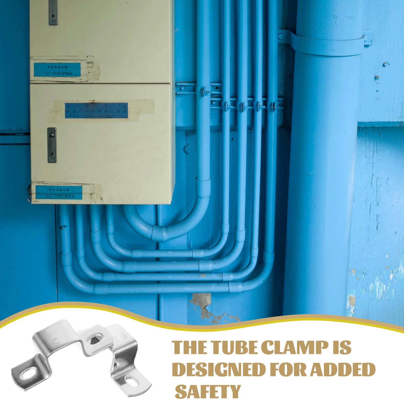 

6Pcs Stainless Steel Clamps U Bracket for Mounting Square Post Bracket Reliable Connection Clamps for Fire Fighting Systems