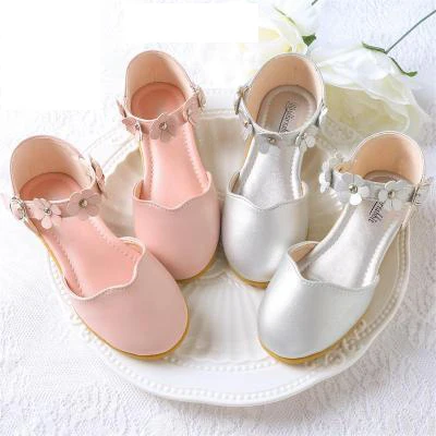 Size 25-34 hot sale flat children's dress shoes buckle strap princess dress shoes for kids