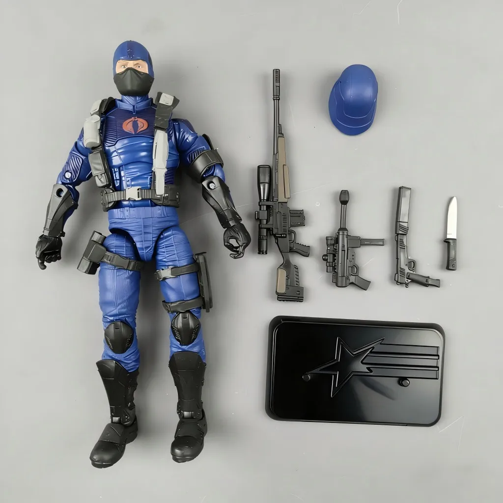 Boneco de Ação Cobra Trooper Snake Eyes da Série Classificada G.I. Joe de 6 Polegadas com Cartão Retrô - Presente Colecionável