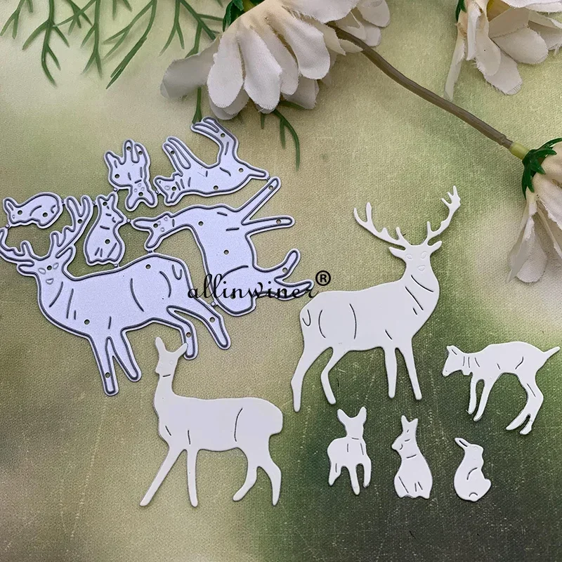 

New Christmas Deer Rabbit Metal Cutting Dies for DIY Scrapbooking Album Paper Cards Decorative Crafts Embossing Die Cuts