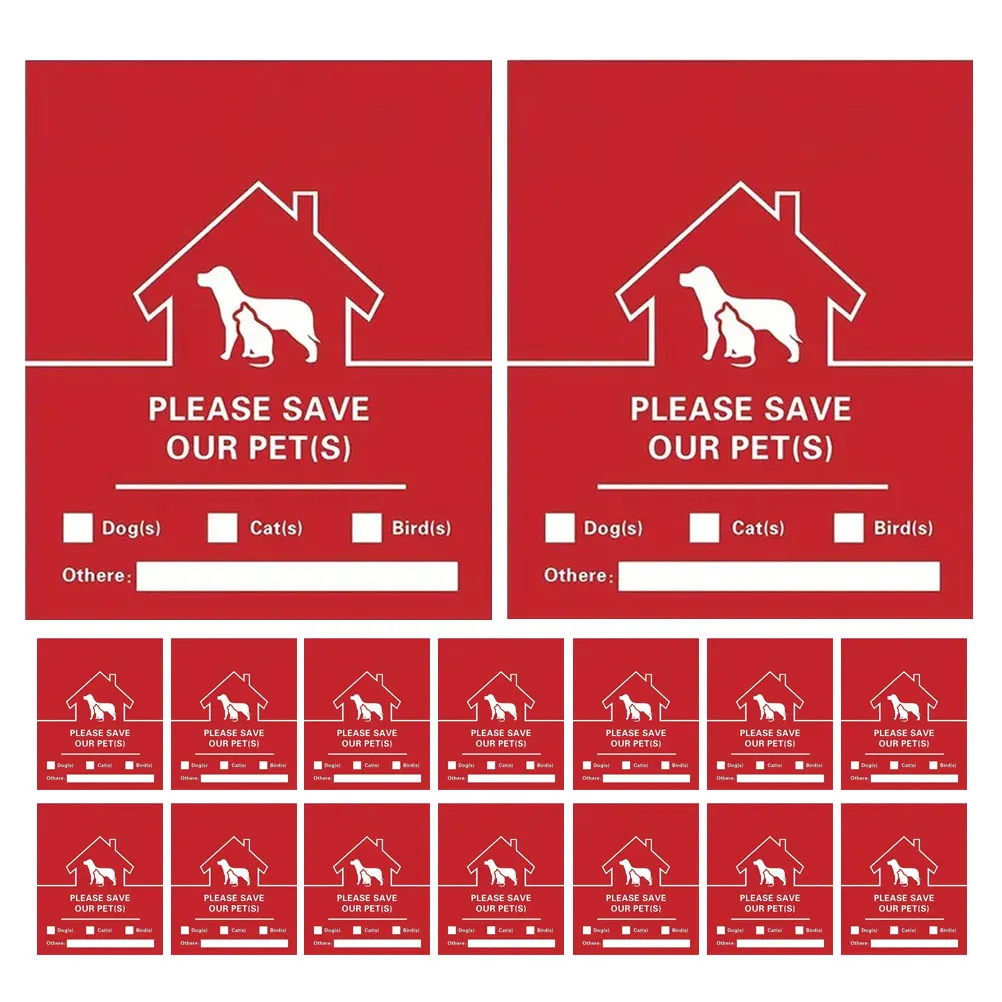 

30 Sheets Pets Rescue Emergency Alert Stickers Fire Safety Window Door Decal Finder Sticker Emergency Decals