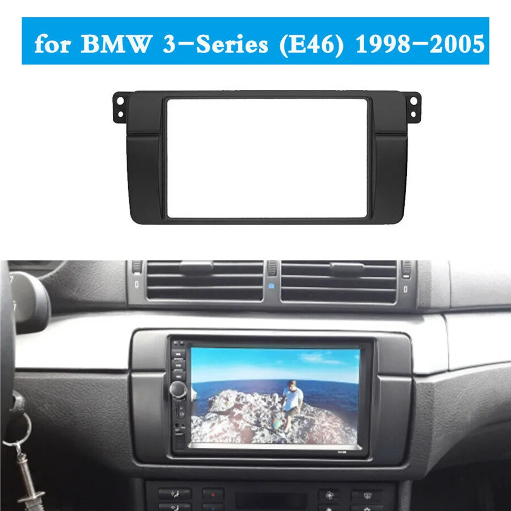 180*105MM Car Double 2 Din Radio Fascia Fit For BMW 3 Series E46 1998-2006 Car Stereo Panel Frame Frame Stereo Panel Bezel