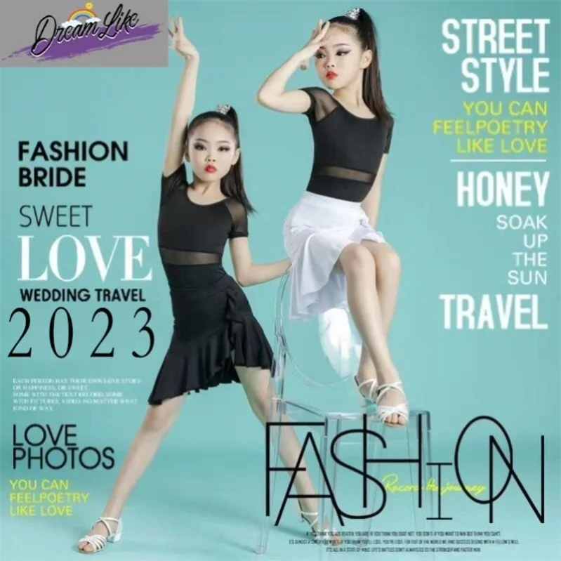 

Детский танцевальный костюм для латиноамериканских танцев, юбка для девочек и мальчиков, летняя танцевальная одежда, этнический сценический костюм