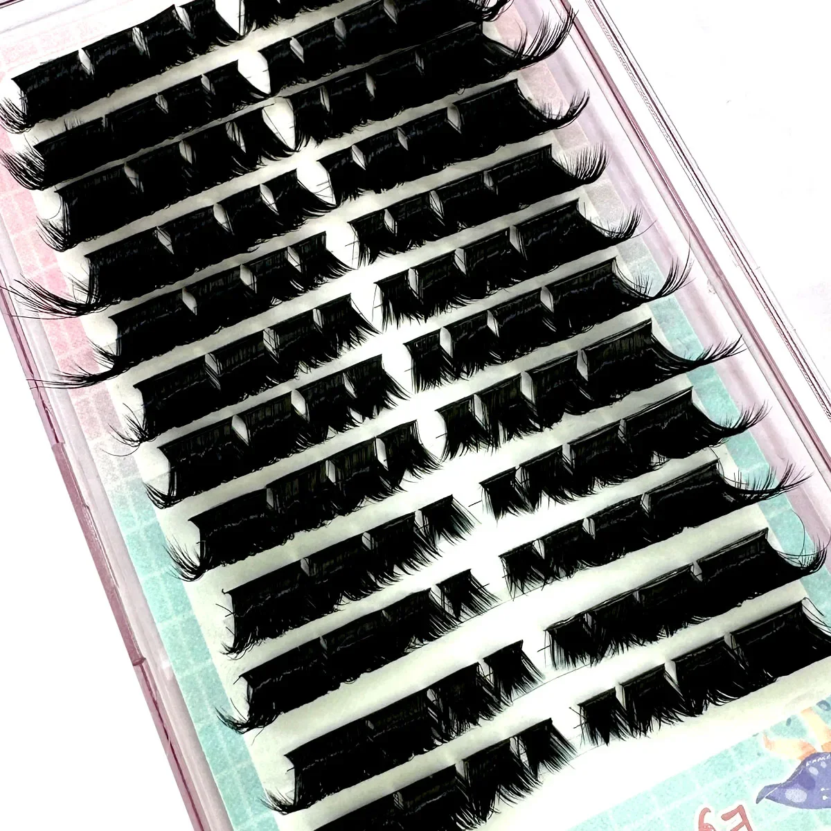 New Mix 3D Thick Fluffy Single Cluster Eyelash Extension Segmented Natural Mink Fox Eye Effect Lashes Individual False Eyelashes