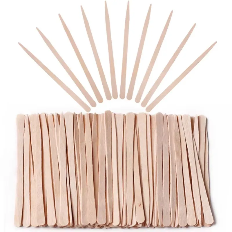 100-400Pcs Woman Wax Waxing Sticks Beauty Toiletry Kits Wood Tongue Depressor Spatula Disposable Wooden Body Hair Removal Sticks