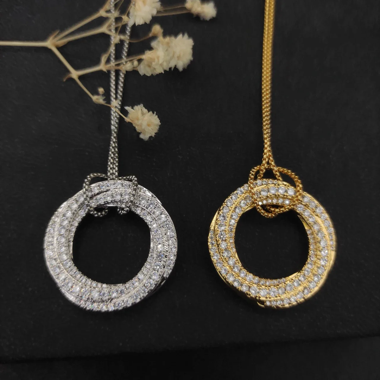

S925 Collier rond en argent Sterling plein de diamants, индивидуальный нейтраль, режим определения температуры, выход Simple, бижутерия люкс